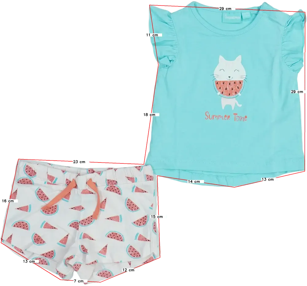 Multicoloured Impidimpi 2-piece set - Top &amp; Bottom EU 80 / UK 9-12 months / US 12 months