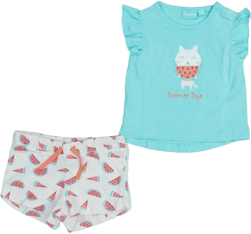Multicoloured Impidimpi 2-piece set - Top &amp; Bottom EU 80 / UK 9-12 months / US 12 months