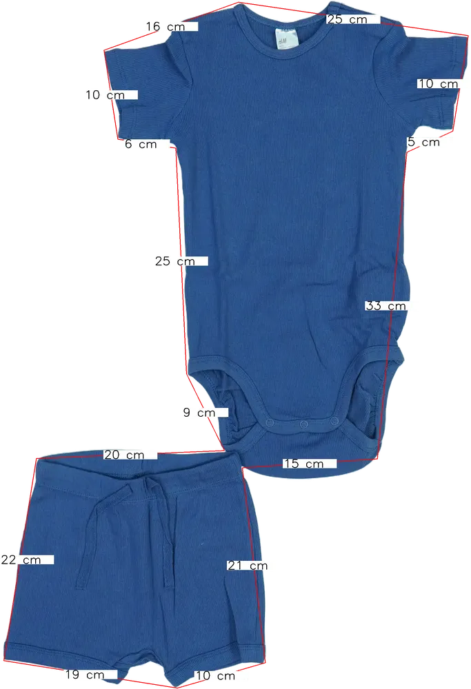 Blue H&amp;M 2-piece set - Top &amp; Bottom EU 92 / UK 2 years / US 2T