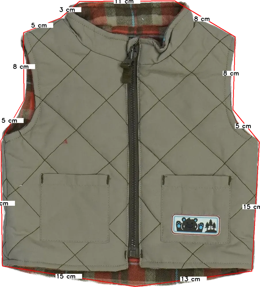 Barna Please Mum Mellény EU 68 / UK 3-6 hónap / US 3-6 hónap