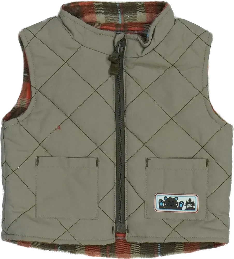 Barna Please Mum Mellény EU 68 / UK 3-6 hónap / US 3-6 hónap