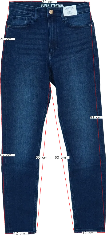 Kék H&amp;M Farmernadrág EU 152 / UK 12 év / US 12 év/L