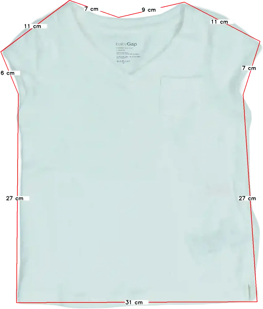 Fehér GAP Póló EU 98 / UK 3 év / US 3T