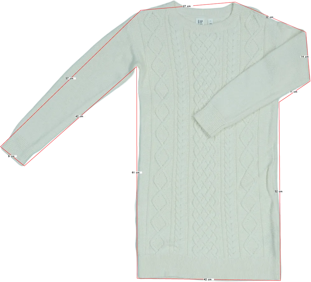 Fehér GAP Ruha EU 158 / UK 13 év / US 14 év/XL