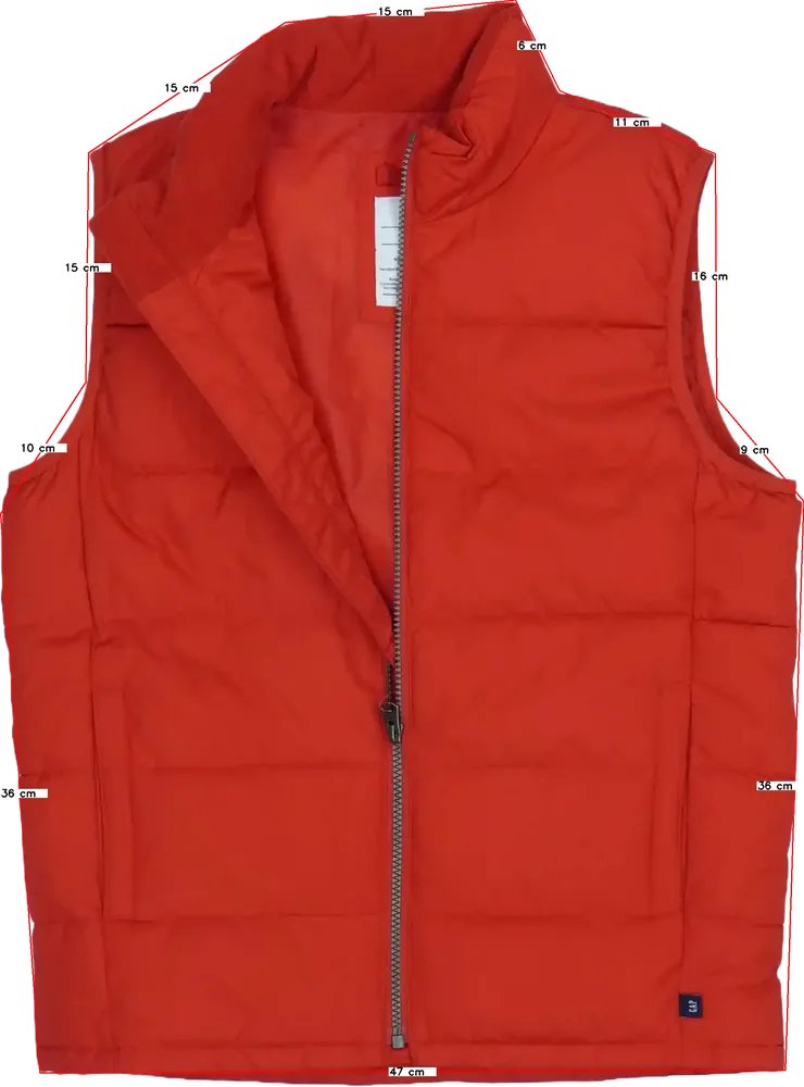 Piros GAP Mellény EU 158 / UK 13 év / US 14 év/XL