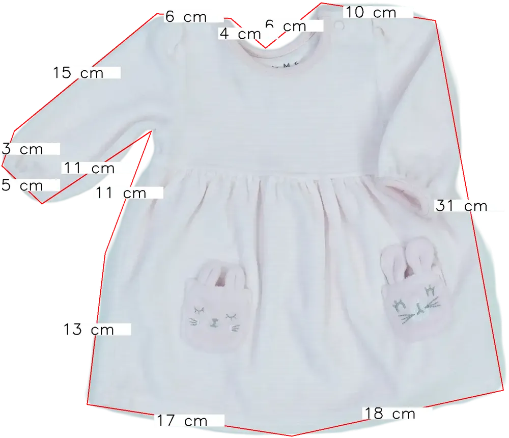 Rózsaszín Nutmeg Ruha EU 62 / UK 0-3 hónap / US 0-3 hónap