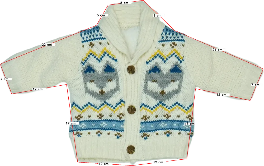 Barna Nutmeg Kardigán EU 50 / UK Újszülött / US Újszülött