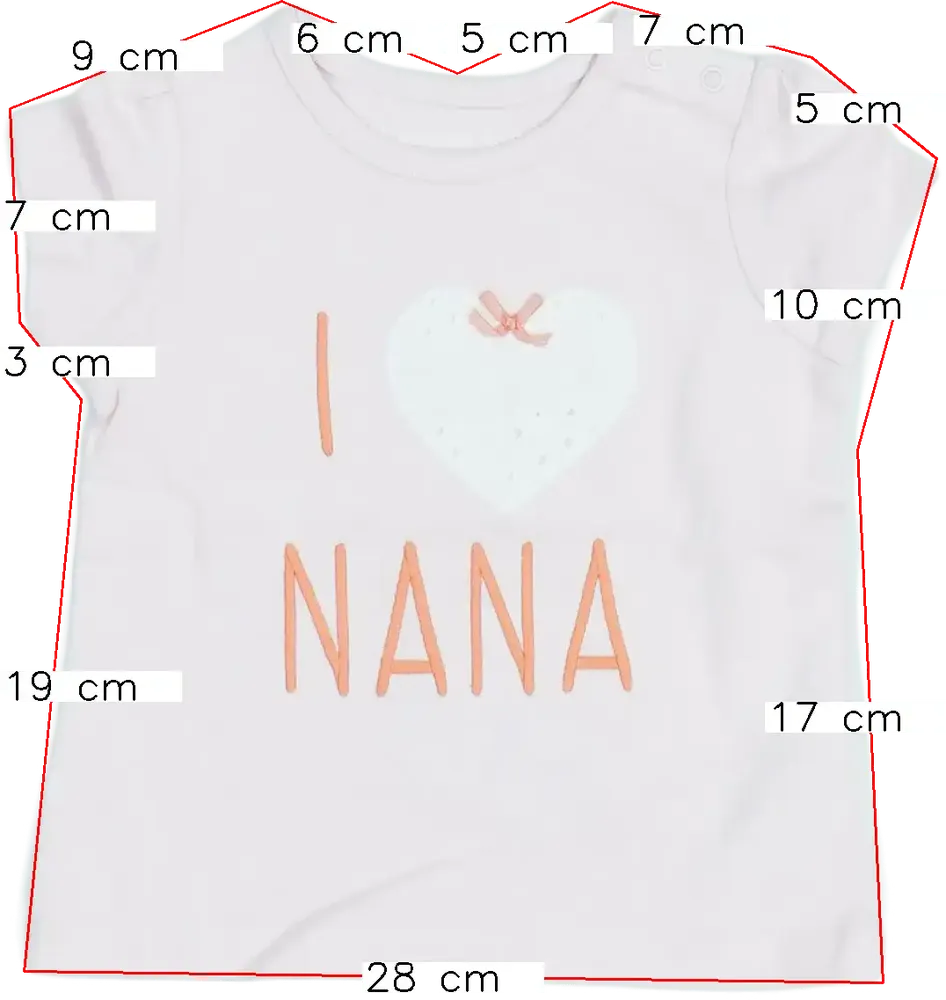 Rózsaszín Nutmeg Póló EU 68 / UK 3-6 hónap / US 3-6 hónap