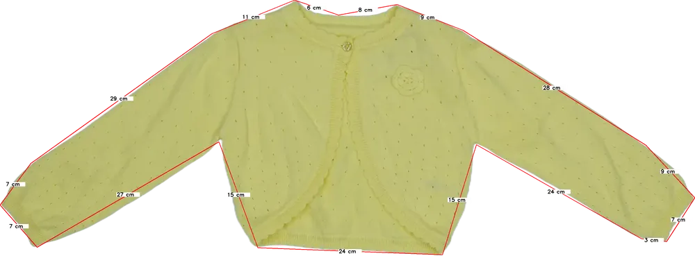 Sárga Nutmeg Bolero EU 104 / UK 4 év / US 4T/XS