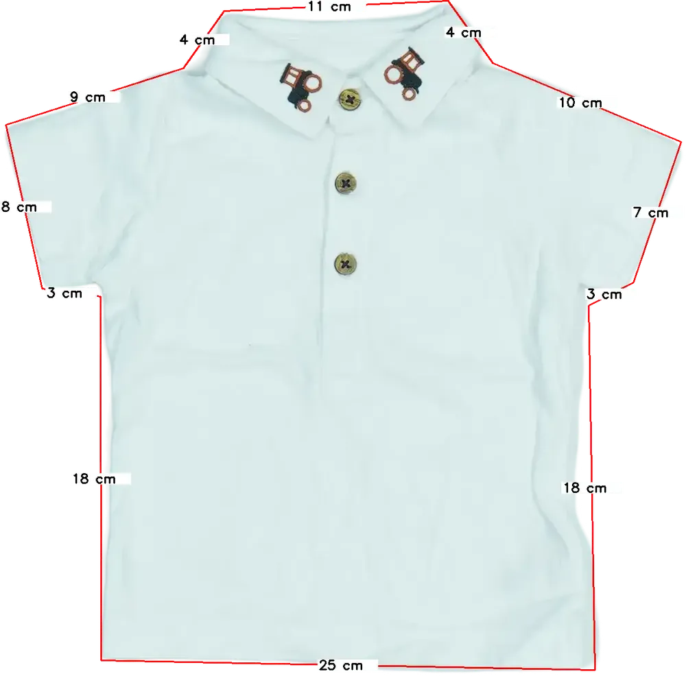 Fehér Nutmeg Galléros póló EU 46 / UK Koraszülött / US Koraszülött