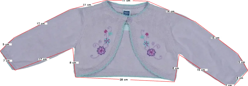 Lila M&amp;Co. Bolero EU 74 / UK 6-9 hónap / US 6-9 hónap