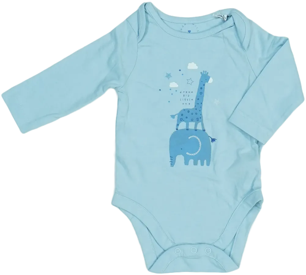 Kék Mothercare Hosszú ujjú body EU 68 / UK 3-6 hónap / US 3-6 hónap