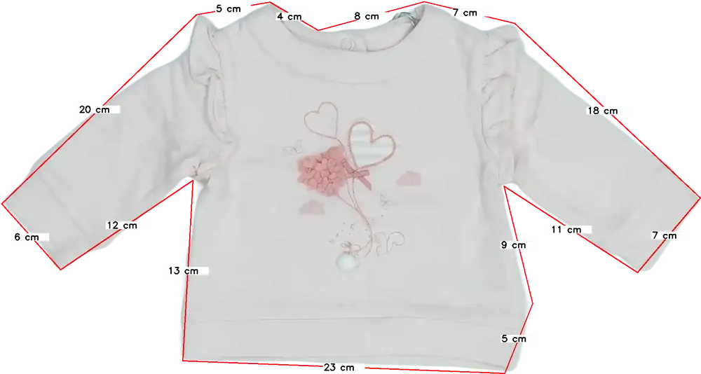 Rózsaszín Mothercare Hosszú ujjú felső EU 62 / UK 0-3 hónap / US 0-3 hónap