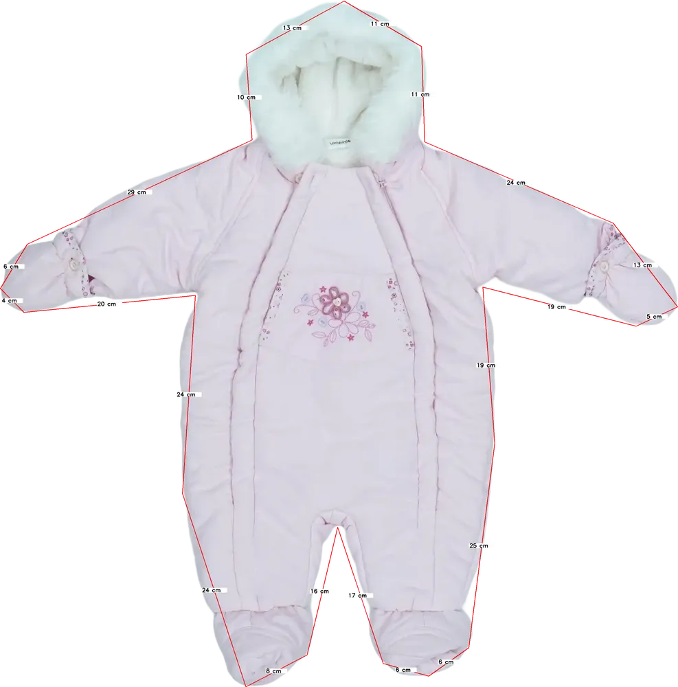 Rózsaszín Ladybird Baby overál EU 68 / UK 3-6 hónap / US 3-6 hónap