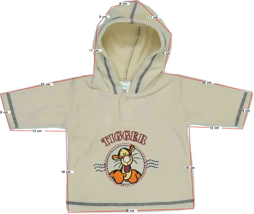 Barna Disney Kapucnis pulóver EU 62 / UK 0-3 hónap / US 0-3 hónap