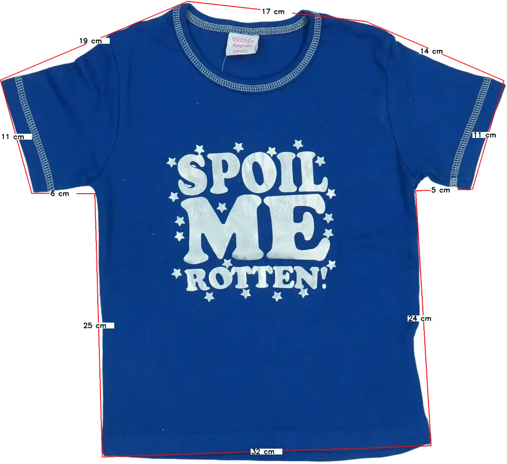Kék Vintage Angels Póló EU 128 / UK 8 év / US 8 év/M