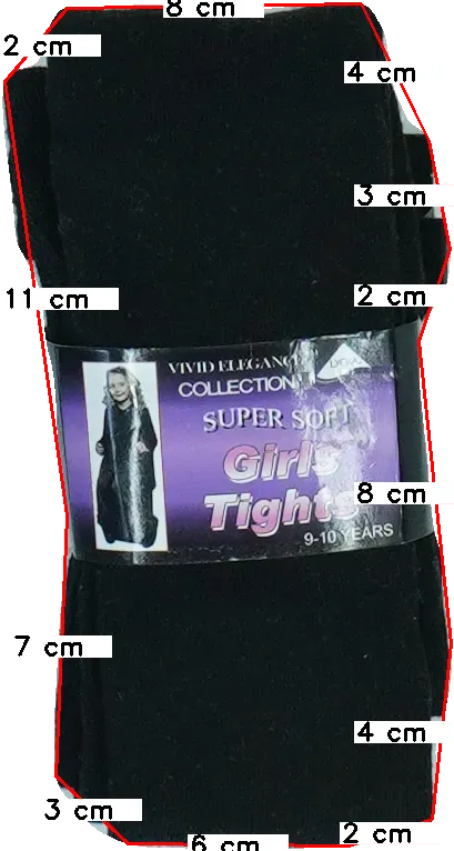 Fekete Vivid Elegance Harisnya EU 140 / UK 10 év / US 10 év/L