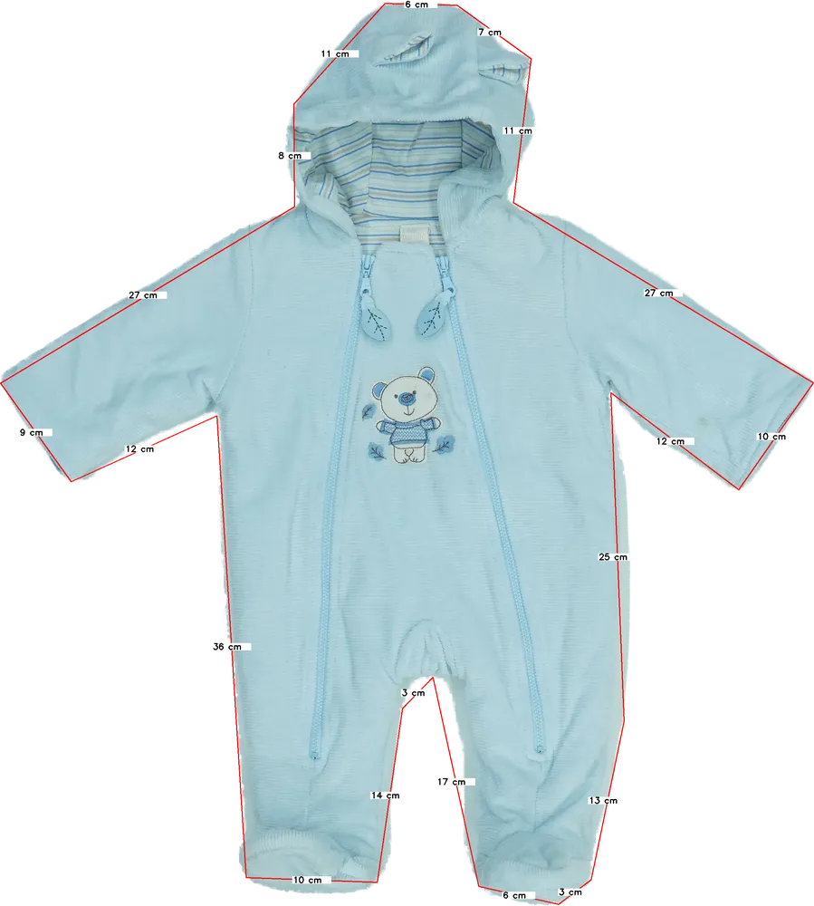 Kék Little Bundle Baby overál EU 62 / UK 0-3 hónap / US 0-3 hónap