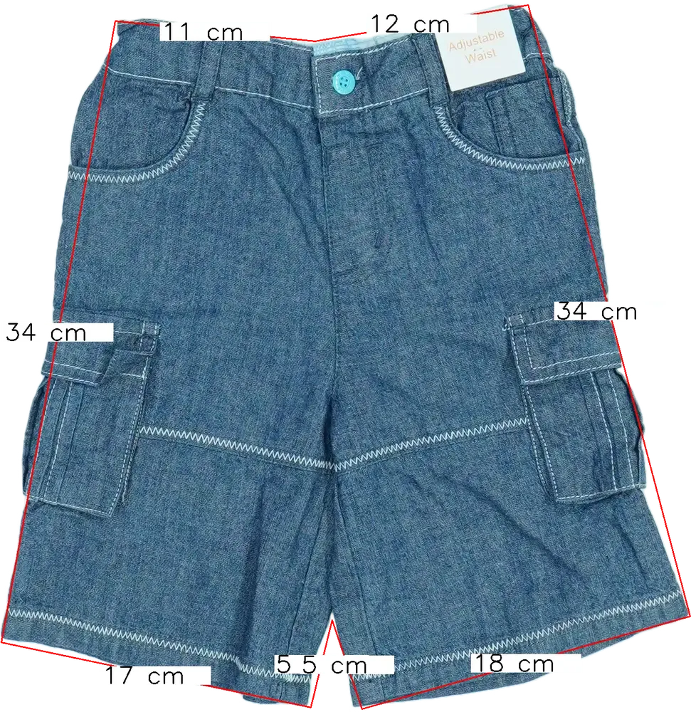 Kék Mini Mode Rövidnadrág EU 92 / UK 2 év / US 2T