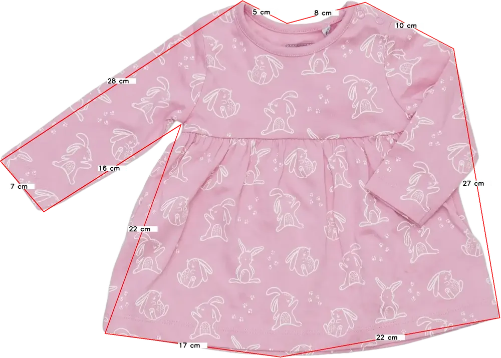 Rózsaszín BlueZoo Ruha EU 68 / UK 3-6 hónap / US 3-6 hónap