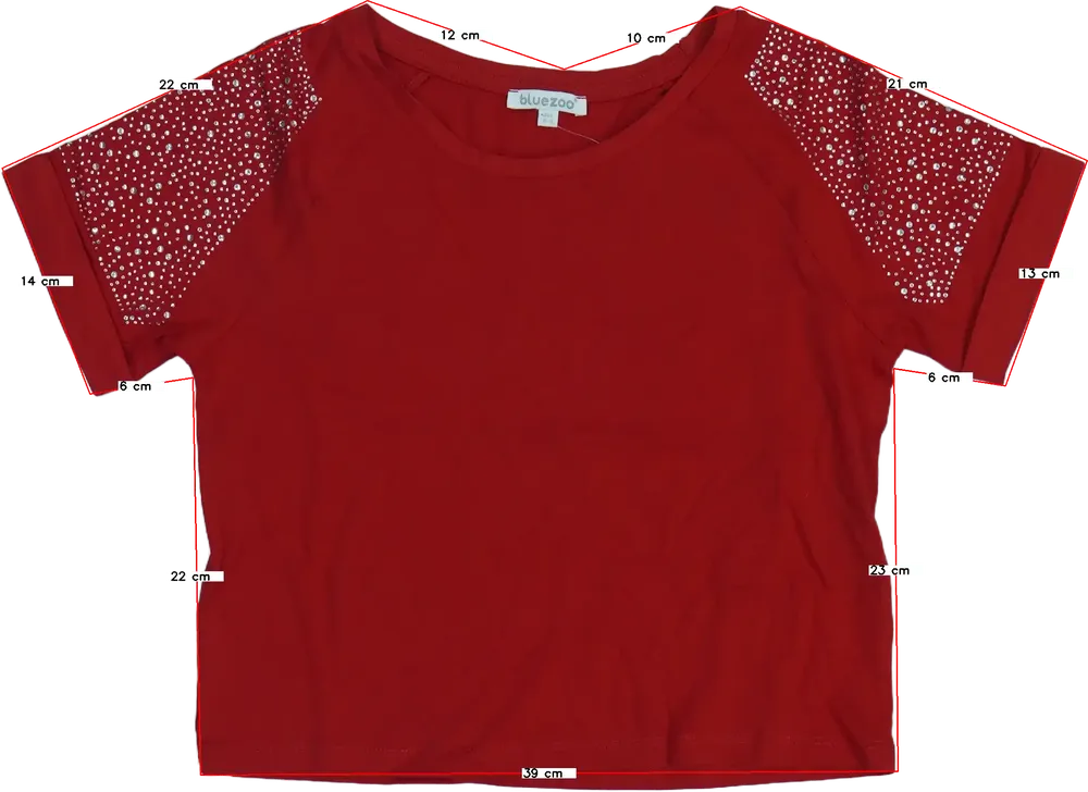 Piros BlueZoo Póló EU 134 / UK 9 év / US 9 év/L