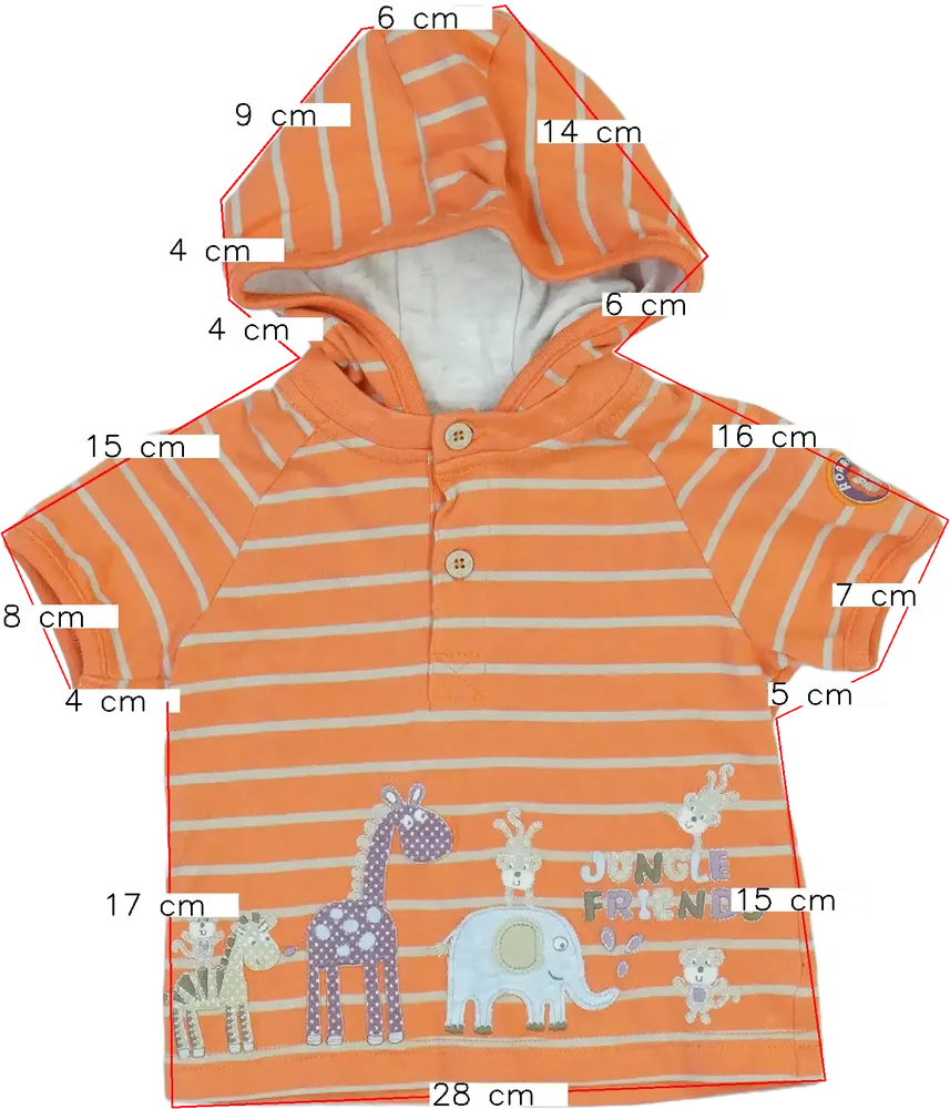 Sárga (narancs) TU Póló EU 74 / UK 6-9 hónap / US 6-9 hónap