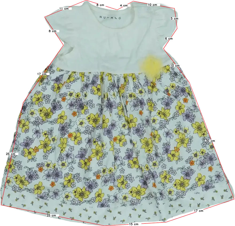 Fehér Nutmeg Ruha EU 86 / UK 12-18 hónap / US 18 hónap