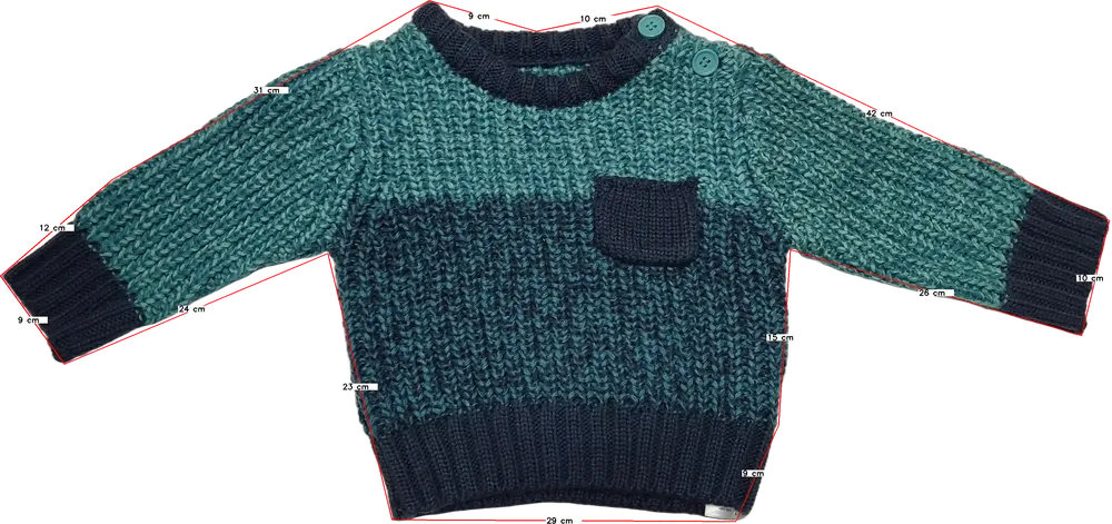 Többszínű George Pulóver EU 62 / UK 0-3 hónap / US 0-3 hónap