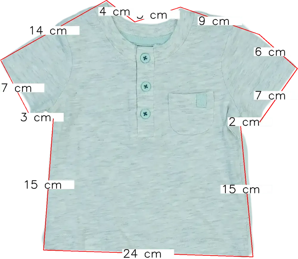 Kék George Póló EU 50 / UK Újszülött / US Újszülött