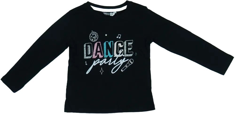 Fekete Pepco Hosszú ujjú felső EU 98 / UK 3 év / US 3T