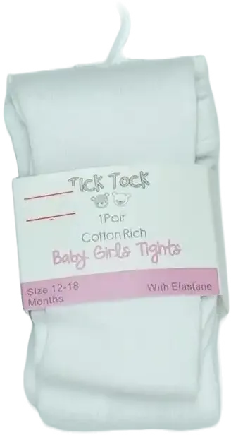 Fehér Tick Tock Harisnya EU 86 / UK 12-18 hónap / US 18 hónap