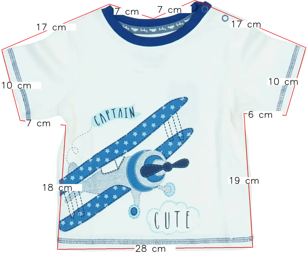 Fehér TU Póló EU 74 / UK 6-9 hónap / US 6-9 hónap