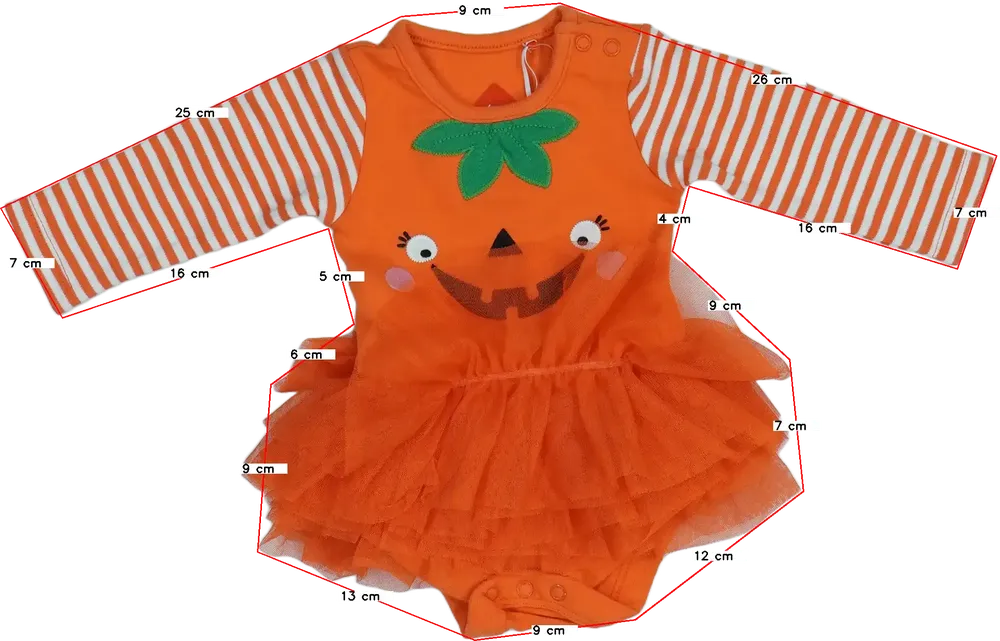 Sárga (narancs) TU Hosszú ujjú body EU 56 / UK Újszülött / US Újszülött