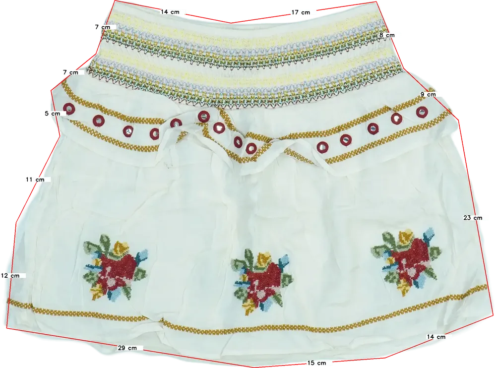 Fehér River Island Szoknya EU 152 / UK 12 év / US 12 év/L