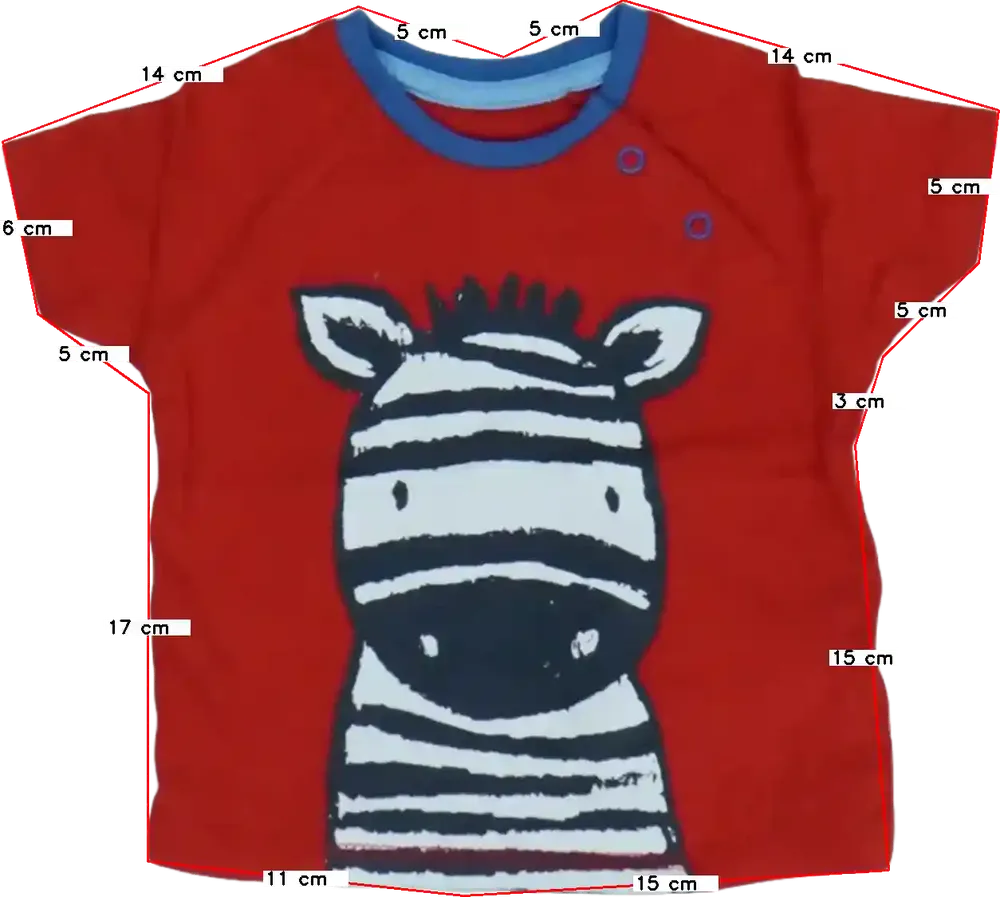 Piros George Póló EU 68 / UK 3-6 hónap / US 3-6 hónap