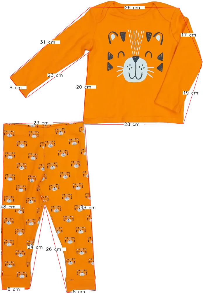 Sárga (narancs) C&amp;A Pizsama EU 92 / UK 2 év / US 2T