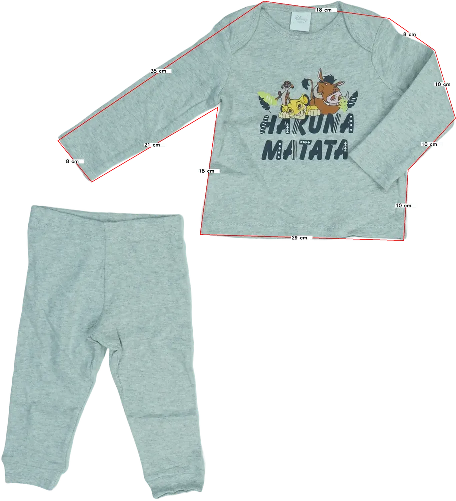 Szürke Disney Pizsama EU 80 / UK 9-12 hónap / US 12 hónap