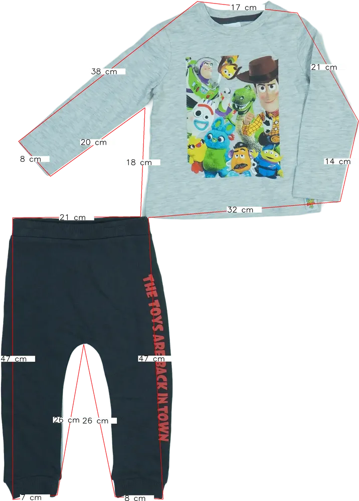 Grey Disney 2-piece set - Top &amp; Bottom EU 86 / UK 12-18 months / US 18 months