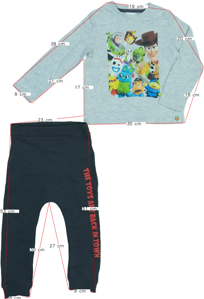 Grey Disney 2-piece set - Top &amp; Bottom EU 92 / UK 2 years / US 2T