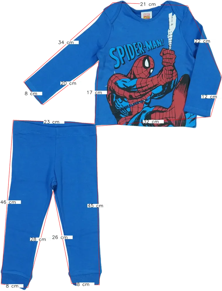 Kék Marvel Pizsama EU 86 / UK 12-18 hónap / US 18 hónap