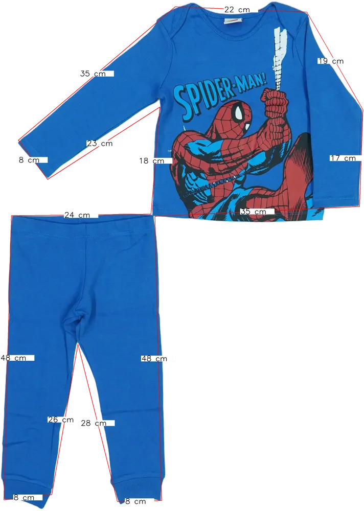 Kék Marvel Pizsama EU 92 / UK 2 év / US 2T