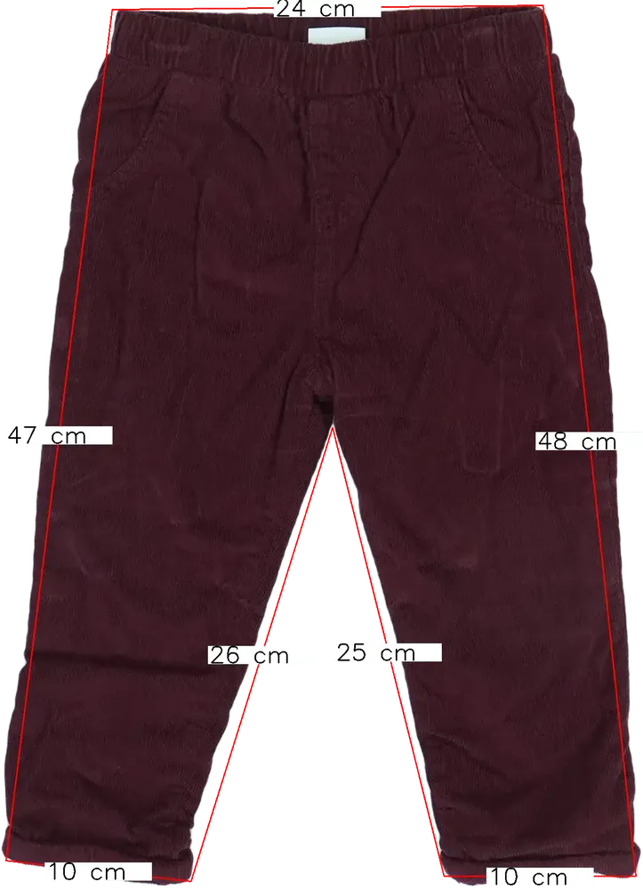 Bordó Egyéb Hosszúnadrág EU 86 / UK 12-18 hónap / US 18 hónap