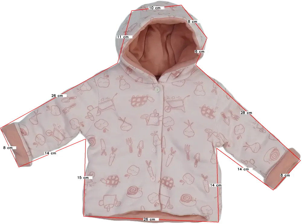 Rózsaszín George Baby kocsikabát EU 62 / UK 0-3 hónap / US 0-3 hónap