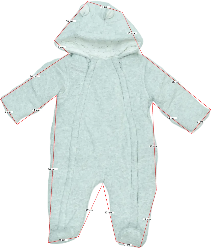 Szürke George Baby overál EU 68 / UK 3-6 hónap / US 3-6 hónap