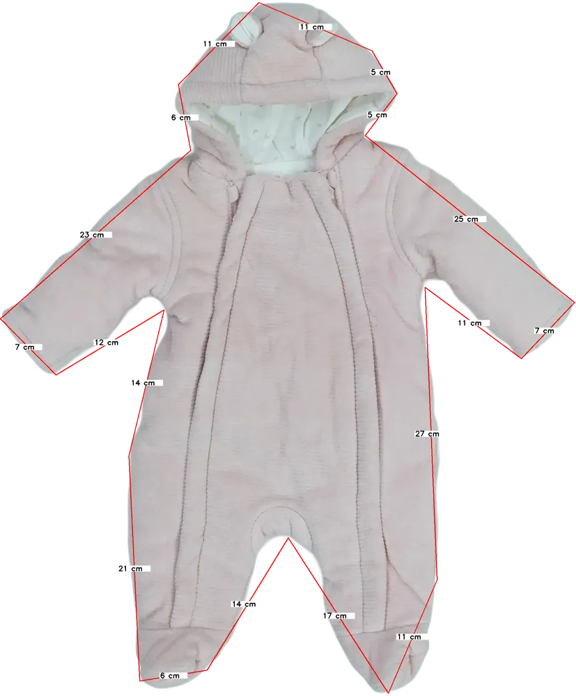 Rózsaszín George Baby overál EU 56 / UK Újszülött / US Újszülött