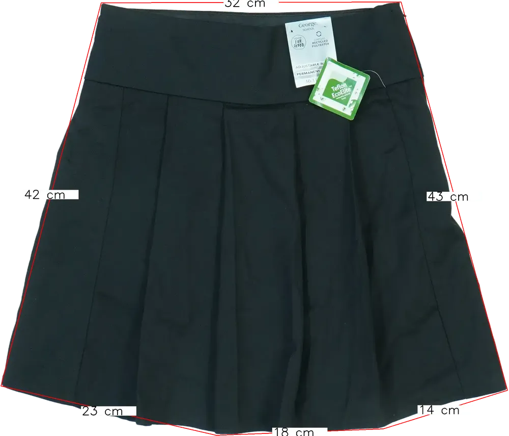Fekete George Szoknya EU 146 / UK 11 év / US 12 év/L