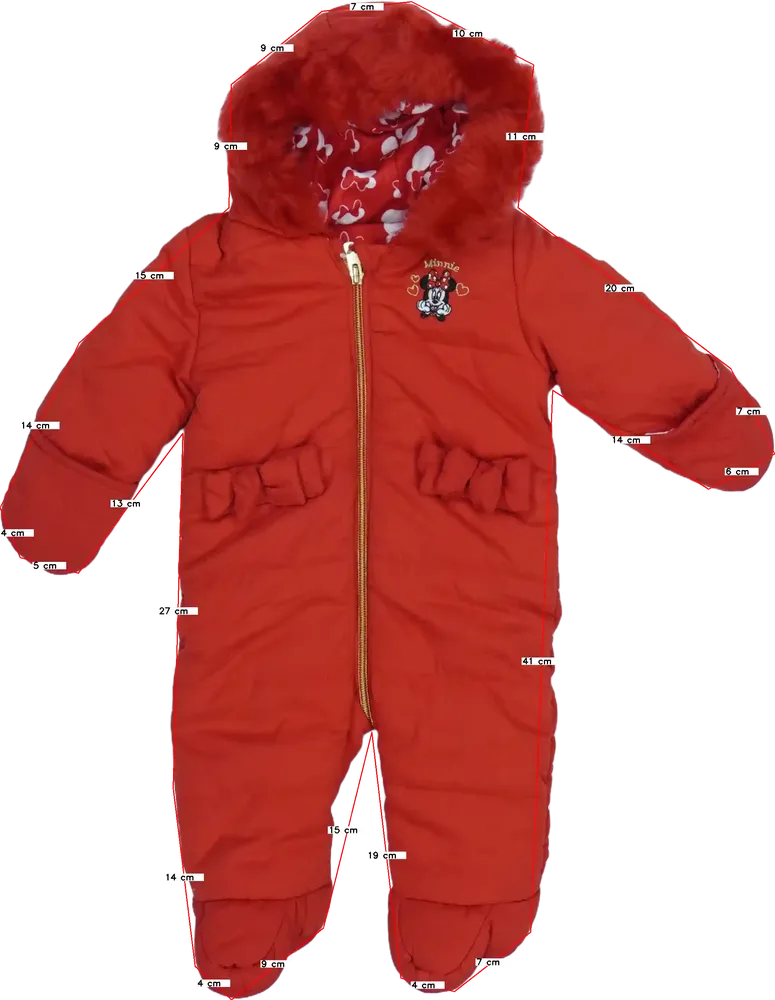 Piros Disney Baby overál EU 68 / UK 3-6 hónap / US 3-6 hónap