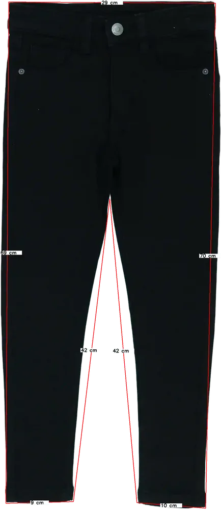 Fekete George Farmernadrág EU 122 / UK 7 év / US 7 év/M