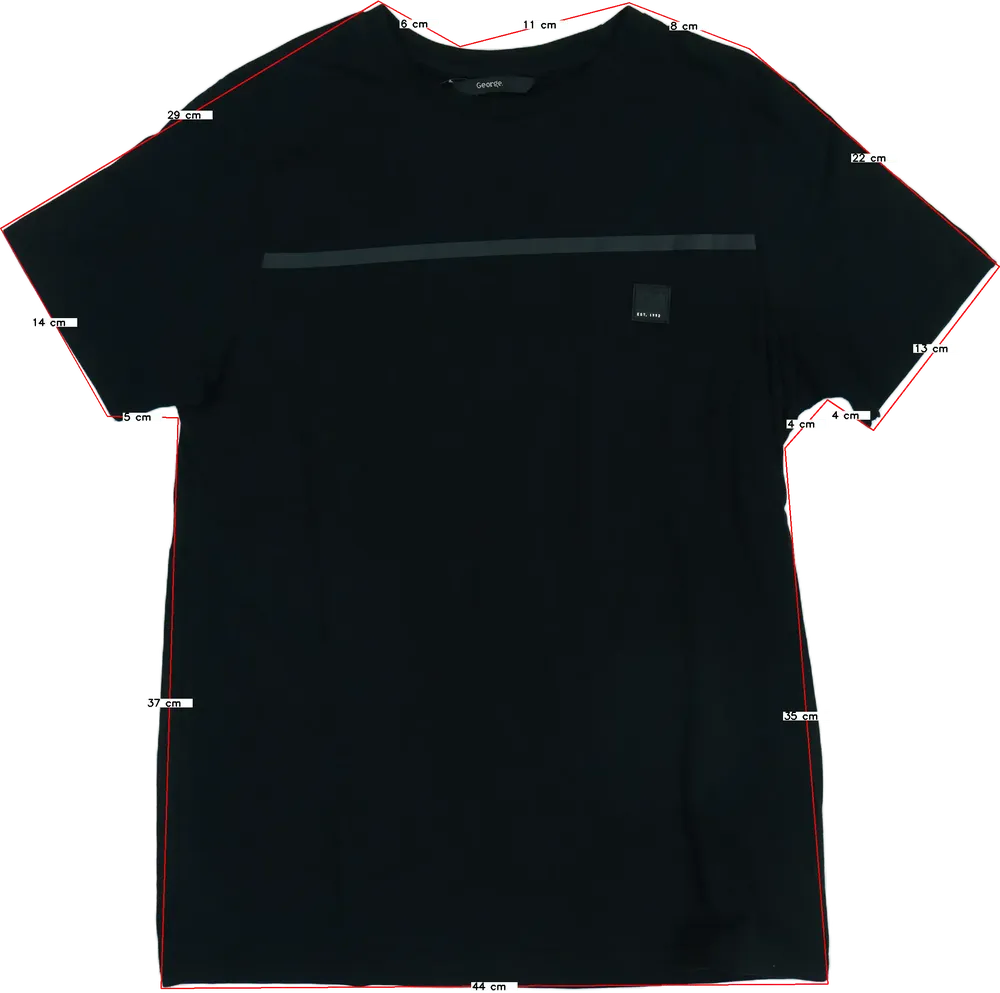 Fekete George Póló EU 164 / UK 14 év / US 14 év/XL