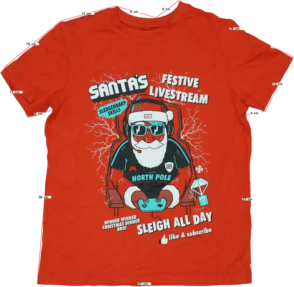 Piros George Póló EU 158 / UK 13 év / US 14 év/XL